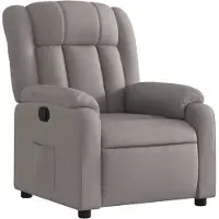 vidaXL Fauteuil relax Taupe Tissu