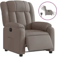 vidaXL Fauteuil relax électrique Tissu Taupe