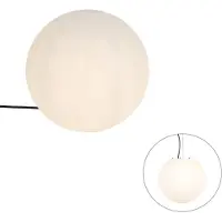QAZQA Lampe d'extérieur moderne blanche 35 cm IP44 - Nura