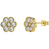 Lucardi Boucles d'oreilles 'Weinlese' or / transparent