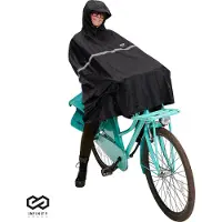 Infinity Goods Fietsponcho - Regenponcho - Dames & Heren - Waterdicht & Ademend - Reflecterend - Zwart