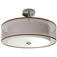 LINDBY Plafonnier , Pikka, dimmable, Brun / rouille, Salon / séjour, Tissu / textile, Moderne