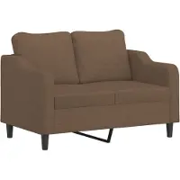 vidaXL Canapé à 2 places Marron 120 cm Tissu