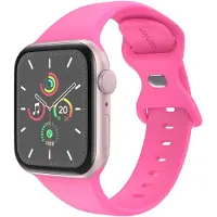 IMoshion Bracelet en silicone⁺ Apple Watch | 44/45/46/49 mm - Taille M/L - Barbie Pink