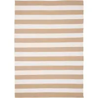 House Nordic Tapis en plastique recyclé Pina - Beige/Off White, 200x300 cm