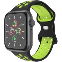 IMoshion Bracelet Sport⁺ en silicone Apple Watch | 44/45/46/49 mm - Taille S/M - Black & Yellow