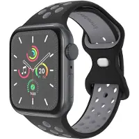 IMoshion Bracelet Sport⁺ en silicone Apple Watch | 44/45/46/49 mm - Taille S/M - Black / Grey
