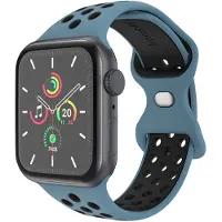 IMoshion Bracelet Sport⁺ en silicone pour Apple Watch | 38/40/41/42 mm - Taille M/L - Blue & Black