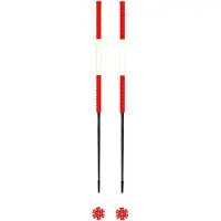 Les batons d'Alain - Bâtons de ski de randonnée - Savoie - Taille 135 cm - Rouge