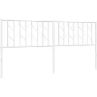 vidaXL Tête de lit de rechange en métal blanc 180 cm