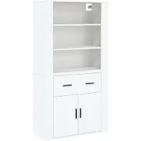 vidaXL Highboard blanc en bois composite