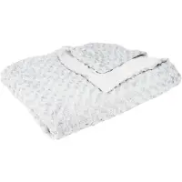 Atmosphera Plaid Gris clair Fourrure Bouclée 180 x 230 cm