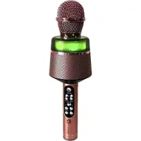 Blaupunkt Microphone karaoké Bluetooth pour Enfants Star Mic Or rose
