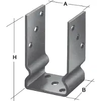 GAH Alberts Support poteau ETA-10/0210 101x150x100x60mm Galvanisé à chaud