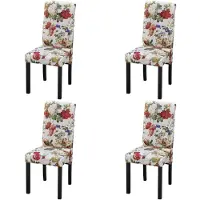 vidaXL Chaises de salle à manger 4 pcs. Tissu multicolore