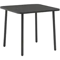 vidaXL Table de jardin gris foncé 80x80x72 cm Acier