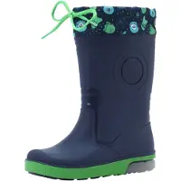 Beck Bottes en caoutchouc 'Blinking Flummies' bleu marine / bleu clair / vert