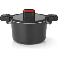 DS Produkte GOURMETmaxx Pot économie d'énergie aluminium 5,8l - noir/rouge