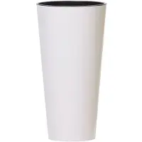 Prosperplast Pot de fleurs haut Tubus Slim Shine DTUS250S | Blanc