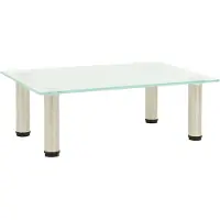 vidaXL Table TV 40x35x17 cm Verre trempé satiné