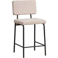 Naber GmbH (Tablon) Bronx71 Tabouret de bar Espen tissu recyclé beige 64 - 77 cm