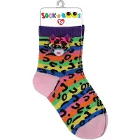 TY Chaussettes pour enfants Chaussettes Fashion Dotty Leopard 3D, 27-30