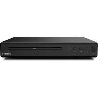 Philips TAEP200 Lecteur de DVD pour téléviseur avec câble HDMI de 1,5 m - Lecteur de CD compatible avec presque tous les formats de disques - Connexion HDMI - USB Media Link - Noir