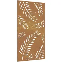 vidaXL Décoration murale de jardin 105x55 cm Design de feuilles en acier corten