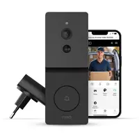FlinQ Smart Doorbell - Sonnette sans fil - Sonnette avec caméra - Gong inclus - 1080P HD - Noir