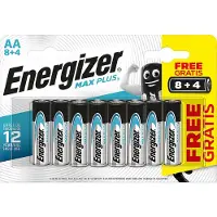 Energizer - piles Max Plus AA/LR06/E91, blister de 8 + 4