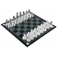 24hShop Jeu d'échecs en verre Arti Casa - 33 pièces - 25x25 CM - 900 GR - Verre