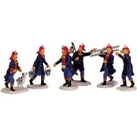 Lemax Ensemble de 6 figurines de pompiers Village Collection # 02446