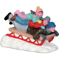 Lemax Faire de la luge avec papa