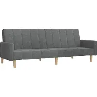 vidaXL Canapé-lit à 2 places gris clair tissu
