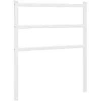 vidaXL Tête de lit de rechange en métal blanc 75 cm