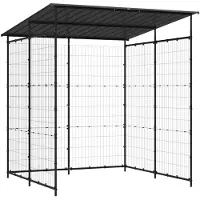 vidaXL Abri à vélos 190x190x222 cm Acier noir