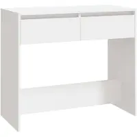 vidaXL Table console Blanc 89x41x76,5 cm Acier