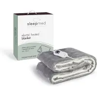 SleepMed SleedMed Couverture électrique - Sur-couverture - Couverture chauffante - Sherpa & Flanelle - 180x130 cm - 180 min Timer