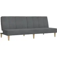 vidaXL Canapé-lit à 2 places gris clair tissu