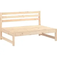 vidaXL Canapé de jardin central blanc 120x80 cm pin massif