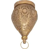 QAZQA Plafonnier oriental doré 19 cm - Mowgli