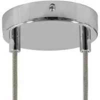 Creative Cables kit de rosace de plafond à 2 trous Chrome