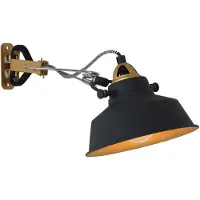 Steinhauer Mexlite - applique murale - Nove - noir - métal - Ø 18cm - E27 - 1320ZW