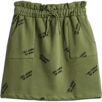 SOMETIME SOON Jupe olive / noir