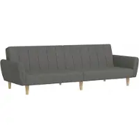 vidaXL Canapé-lit à 2 places gris clair tissu