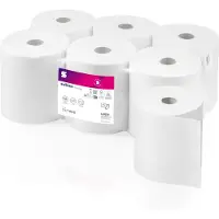 Wepa Rouleau de papier essuie-mains CF1 Prestige, dévidage central, 2 épaisseurs (6 x 150 m)