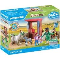 Playmobil Veterinary Mission With The Donkeys Construction Game Multicolore Enfants