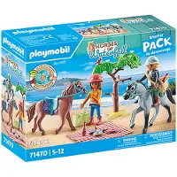Playmobil : Balade à cheval sur la plage avec Amelia et Ben, Action/Aventure, 4 ans et plus, Multicolore, Plastique