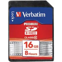Verbatim Karta Premium U1 Sdhc 16Gb V10 Czarny/Black 43962