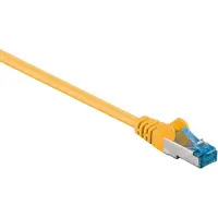 Goobay Câble patch CAT 6A, S/FTP (PiMF), jaune, 15 m - Conducteur en cuivre (CU), gaine de câble sans halogène (LSZH)